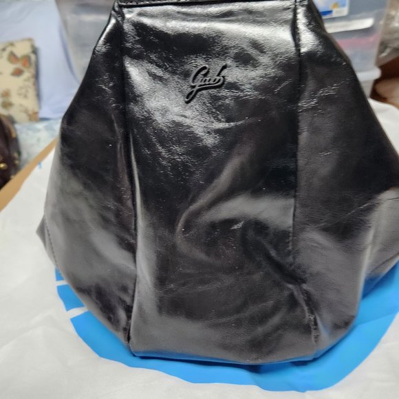 Fabulous Black Patent Calfskin Gabs Backpack NWT Lucchi Campomaggi Company - Picture 4 of 7